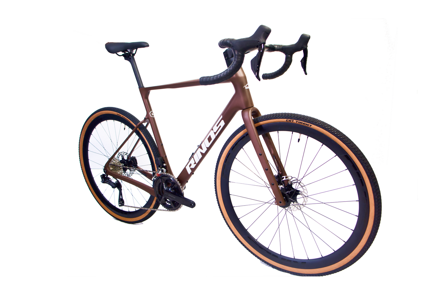 RINOS Bicicleta de gravel de carbono Sandman 8.0 700 C Shimano 105 Di2 R7150 24 velocidades