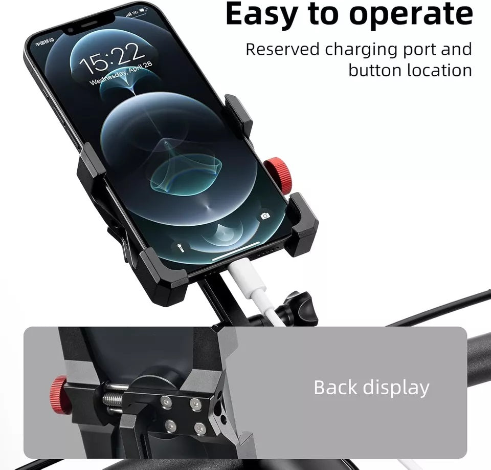 Soporte para teléfono móvil de bicicleta ROCKBROS, soporte para teléfono con manillar para teléfono inteligente de 4,7-7,09 pulgadas