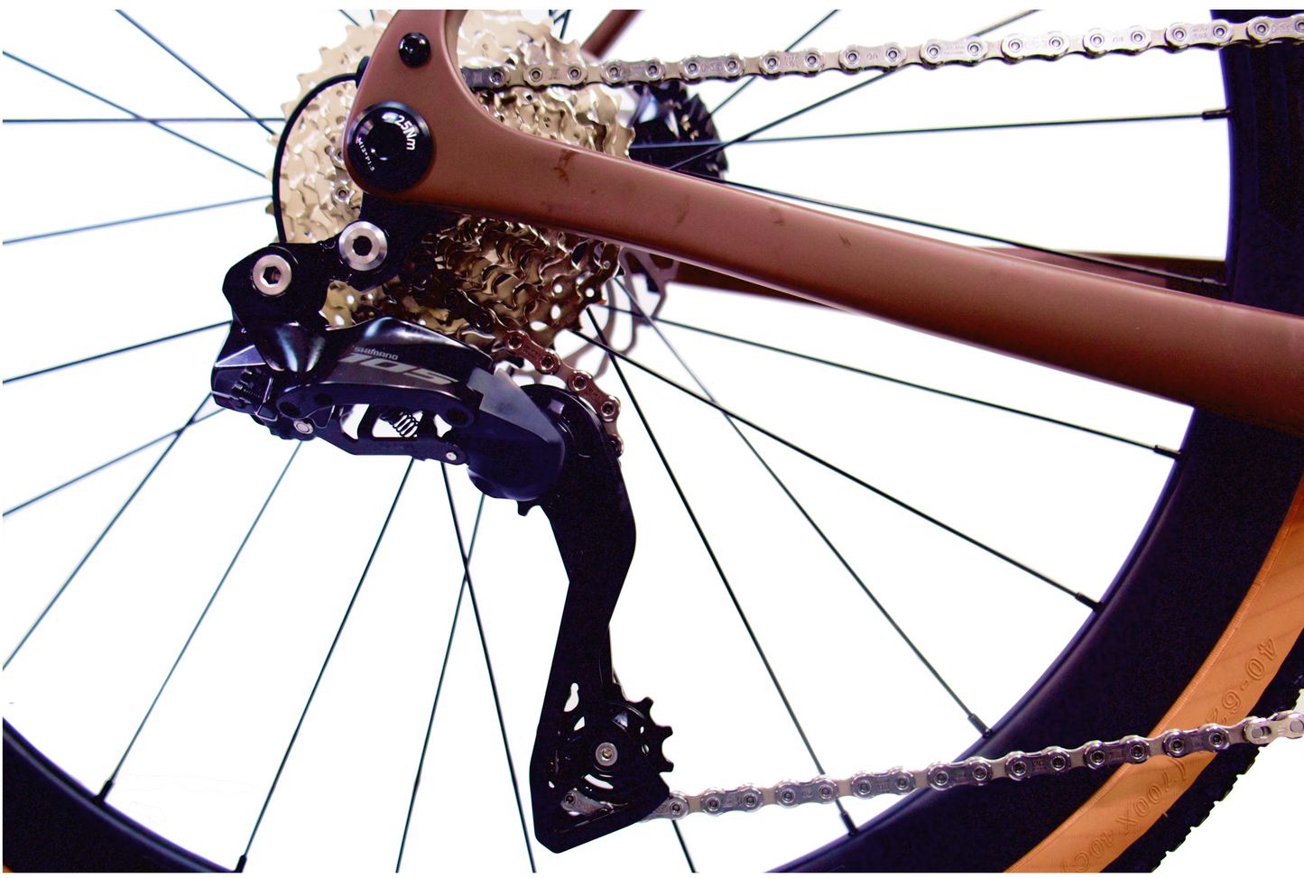 RINOS Bicicleta de gravel de carbono Sandman 8.0 700 C Shimano 105 Di2 R7150 24 velocidades