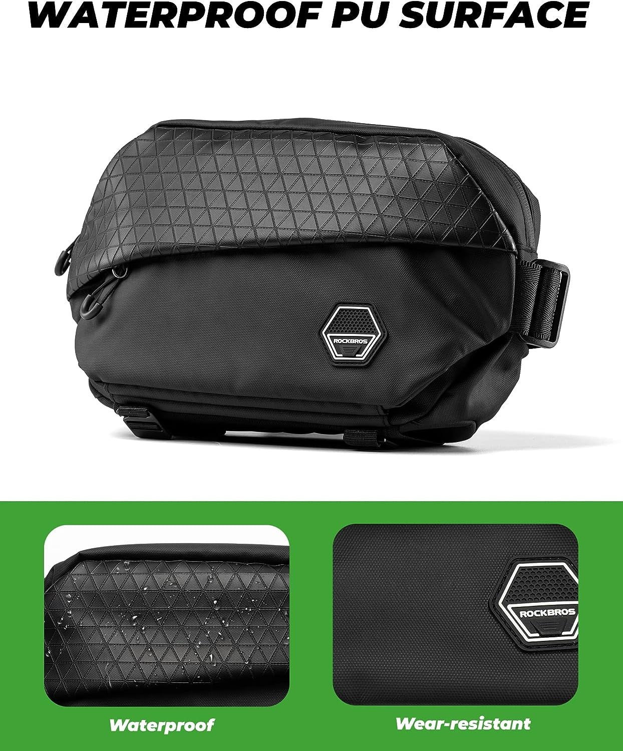 Bolso de hombro ROCKBROS bolso de cinturón de bicicleta bolso multifunción motocicleta
