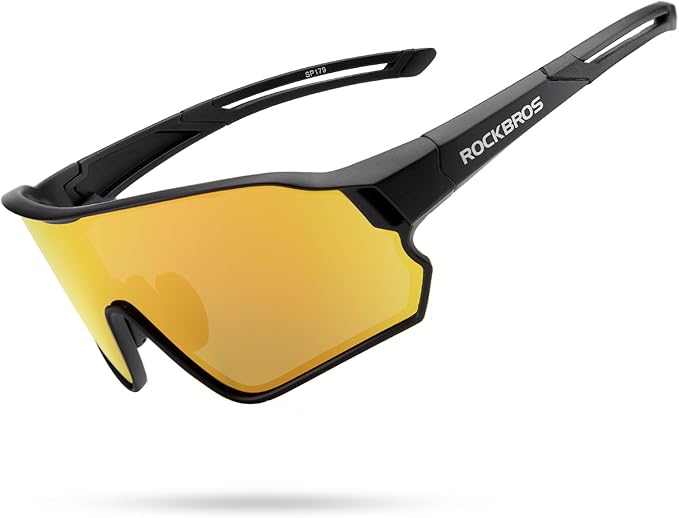 ROCKBROS Gafas de bicicleta polarizadas ultraligeras (UV400)