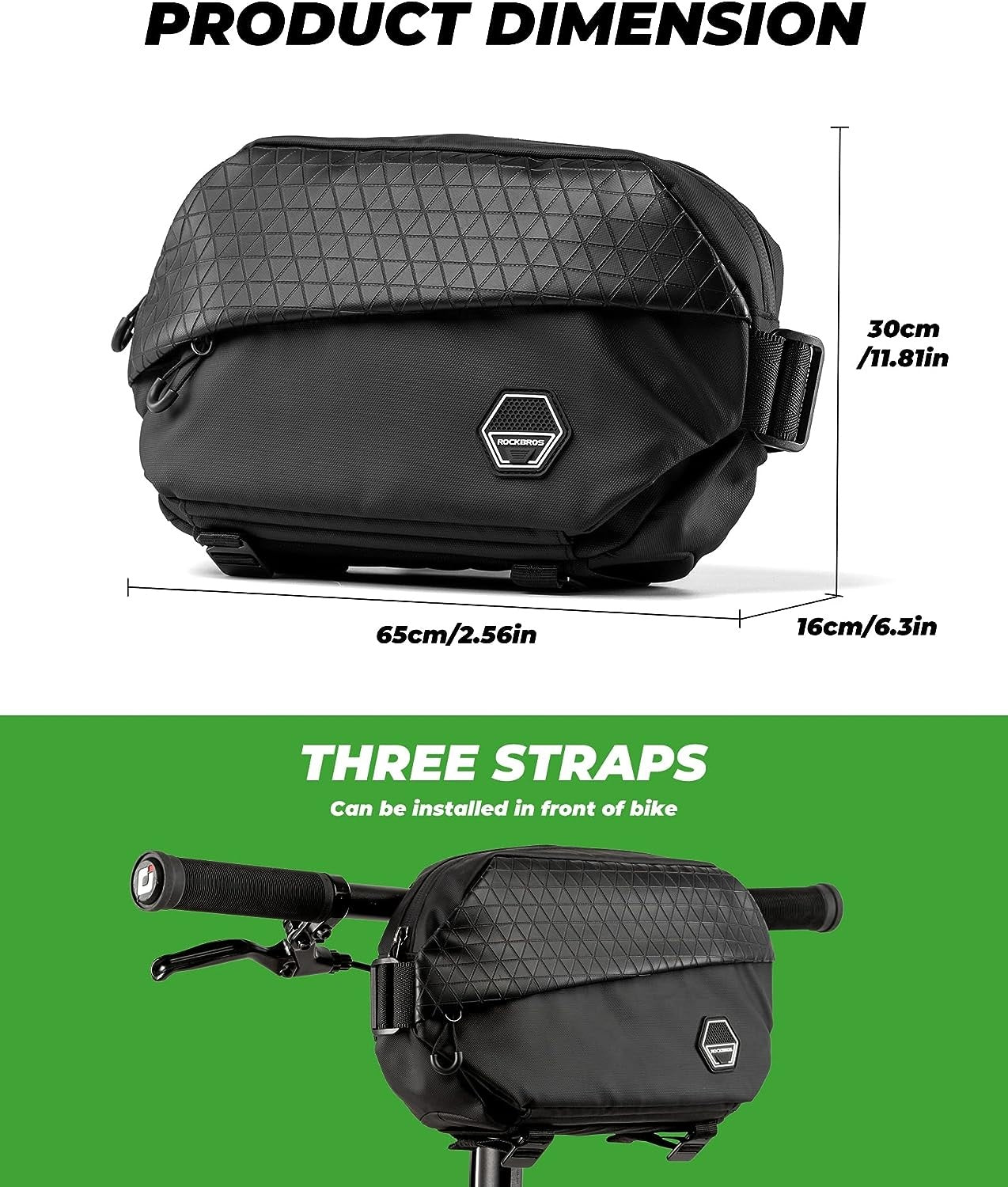 Bolso de hombro ROCKBROS bolso de cinturón de bicicleta bolso multifunción motocicleta