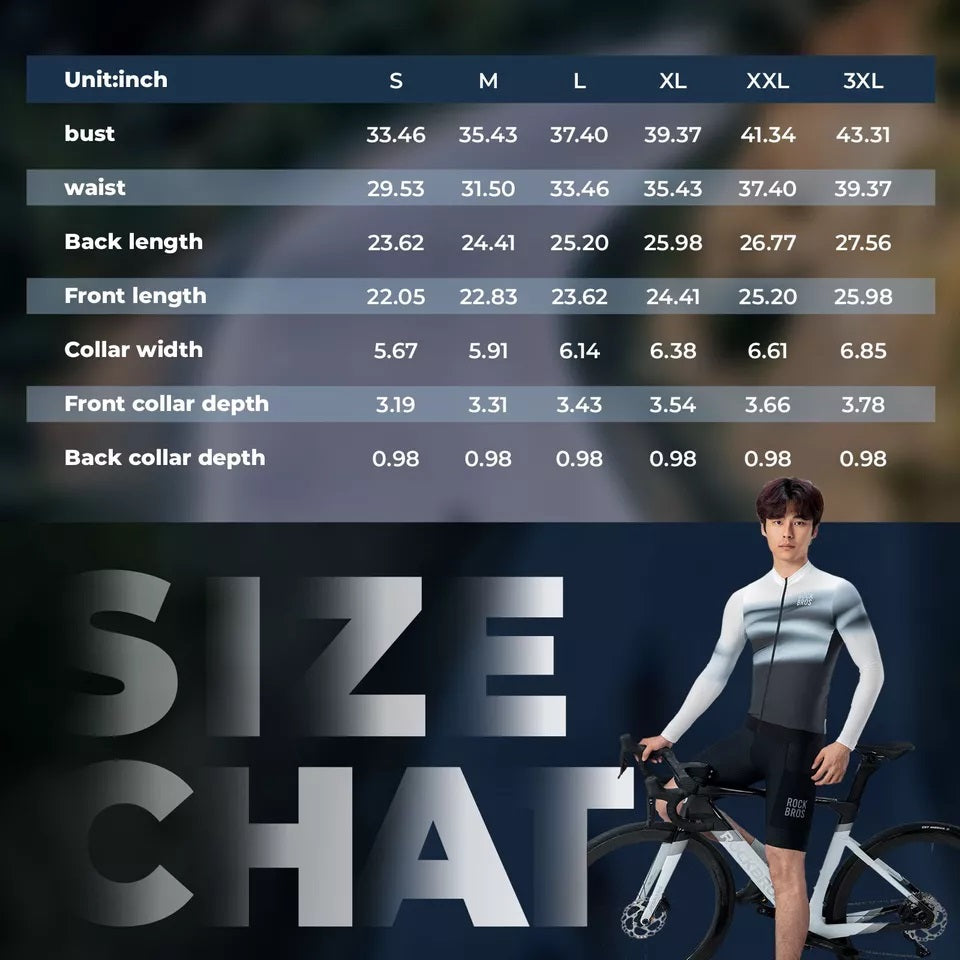 ROCKBROS Maillot de ciclismo para hombre, maillot de ciclismo de manga larga, maillot de bicicleta para ciclismo, ciclismo, MTB, bicicleta de carretera, ropa de ciclismo, transpirable, de secado rápido