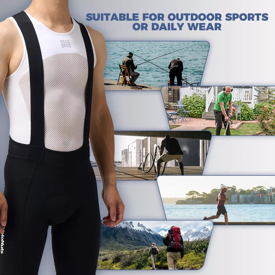 ROCKBROS Camiseta deportiva de verano para hombre, camiseta interior para ciclismo, camisetas sin mangas