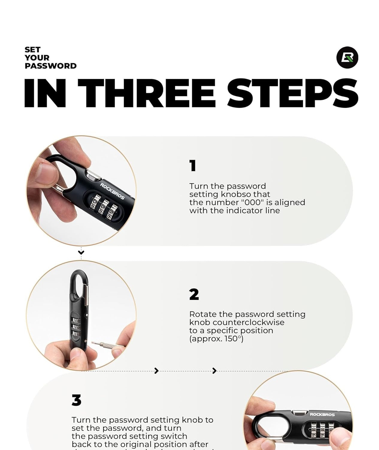 ROCKBROS candado para bicicleta candado con cable 150cm con código numérico antirrobo para bicicleta scooter cochecito de bebé rojo/negro