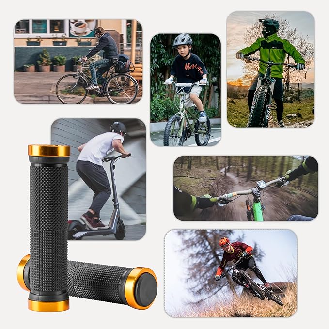 ROCKBROS Puños de bicicleta 22mm con sistema Lock-On de aluminio
