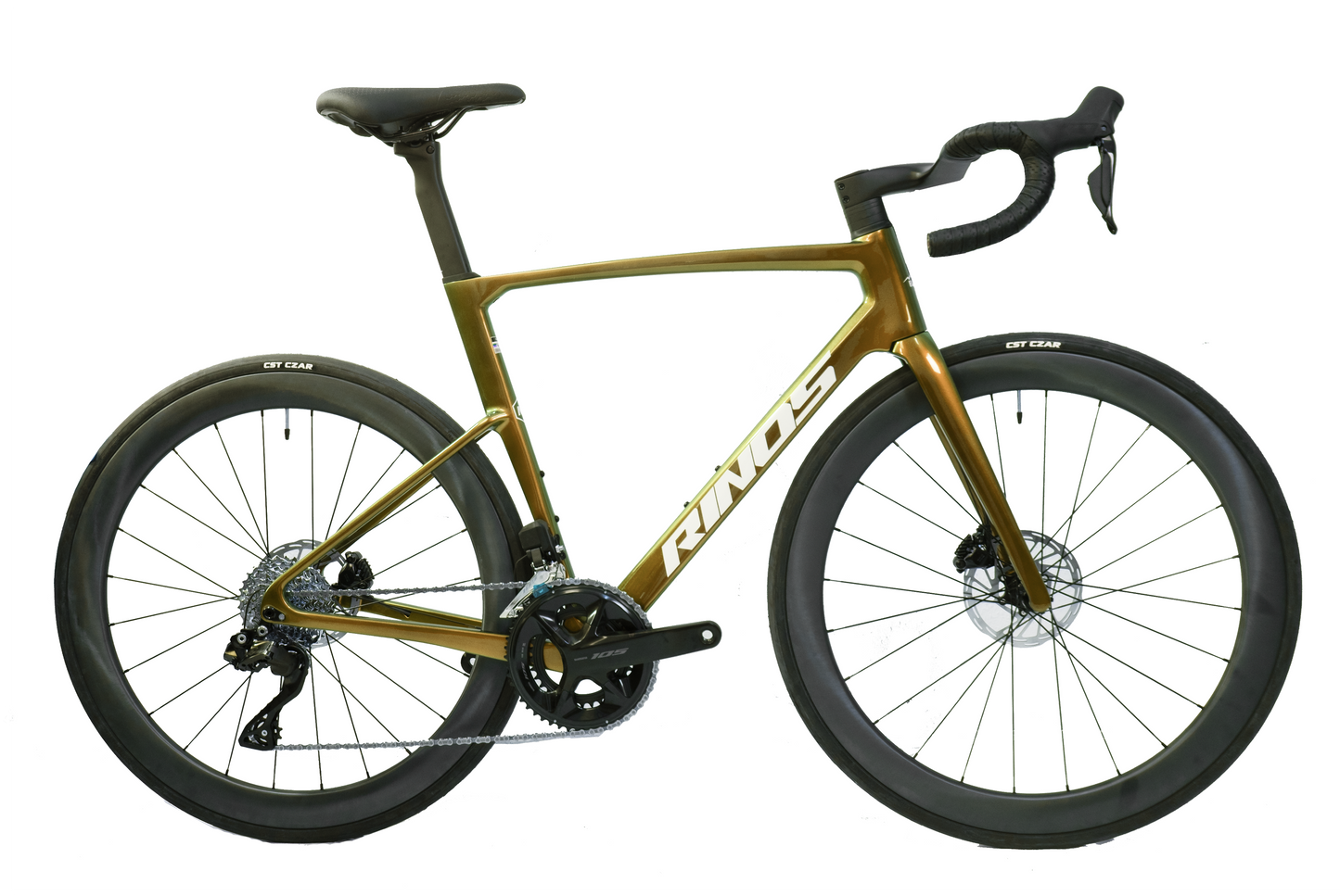 RINOS Bicicleta de carretera de carbono Odin 6.1 700 C Shimano 105 Di2 R7150 24 velocidades