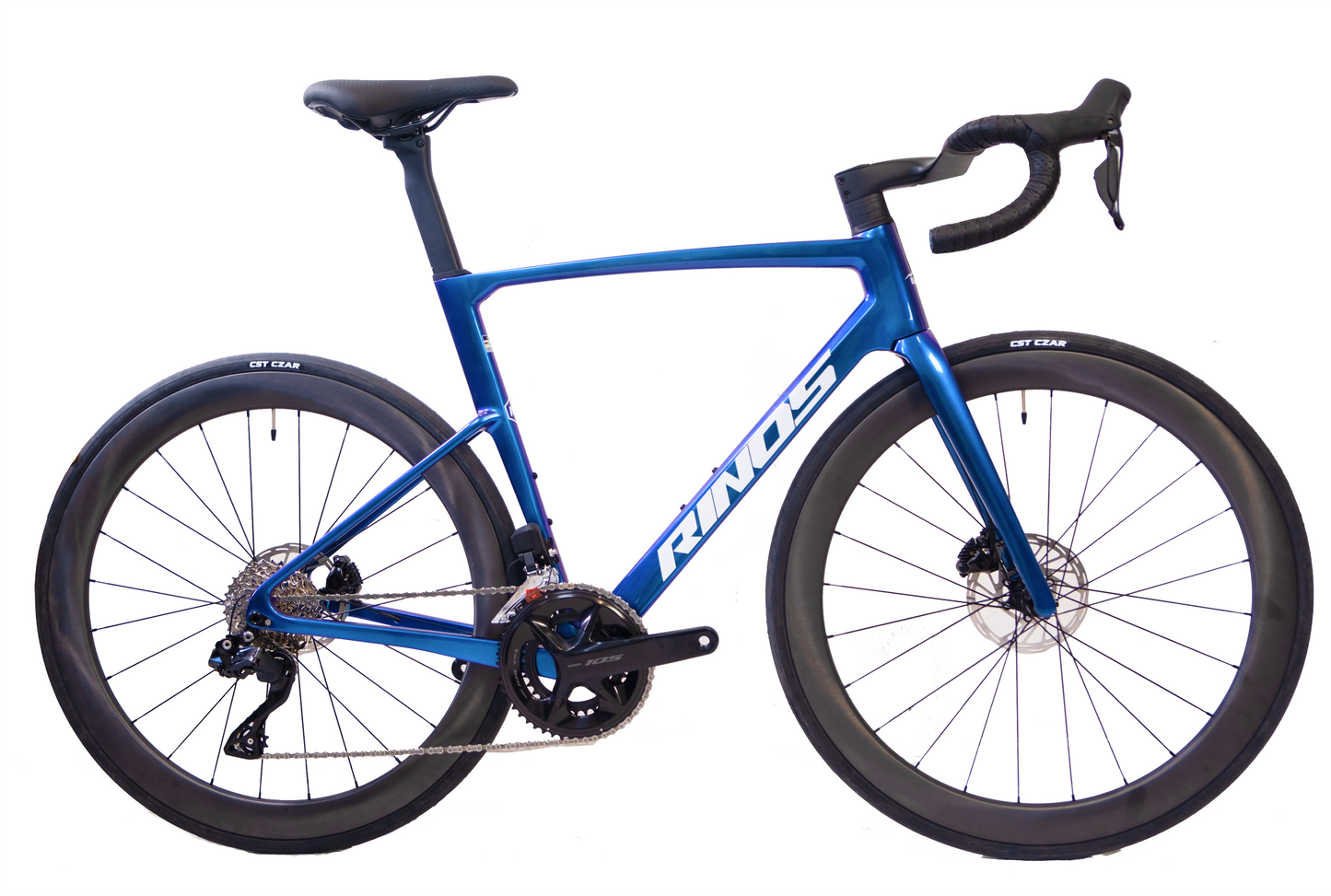 RINOS Bicicleta de carretera de carbono Odin 6.1 700 C Shimano 105 Di2 R7150 24 velocidades