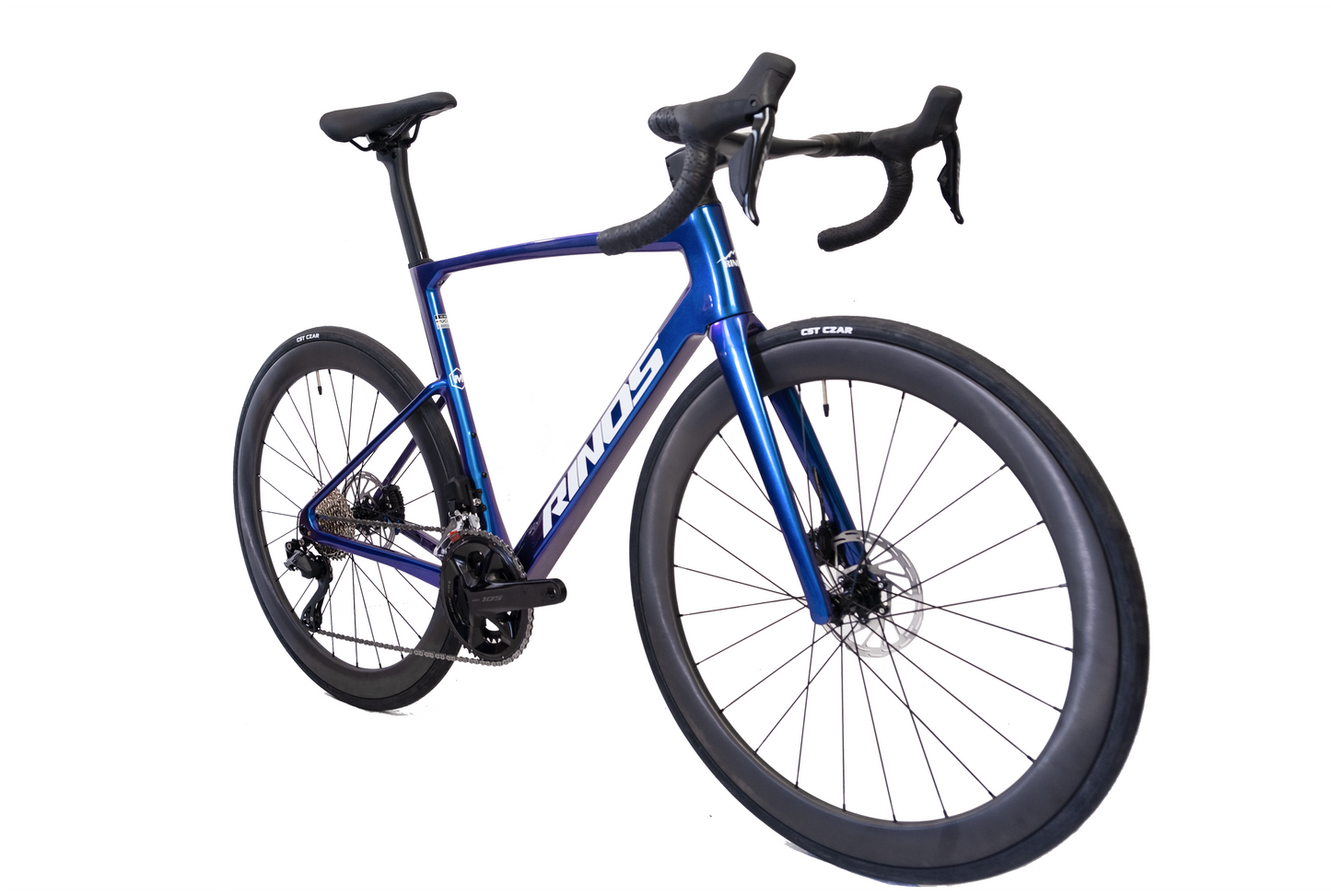 RINOS Bicicleta de carretera de carbono Odin 6.1 700 C Shimano 105 Di2 R7150 24 velocidades