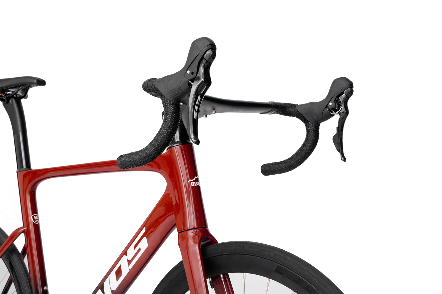 RINOS Bicicleta de carretera de carbono 700C Shimano 105 R7120 24 velocidades Odin4.0
