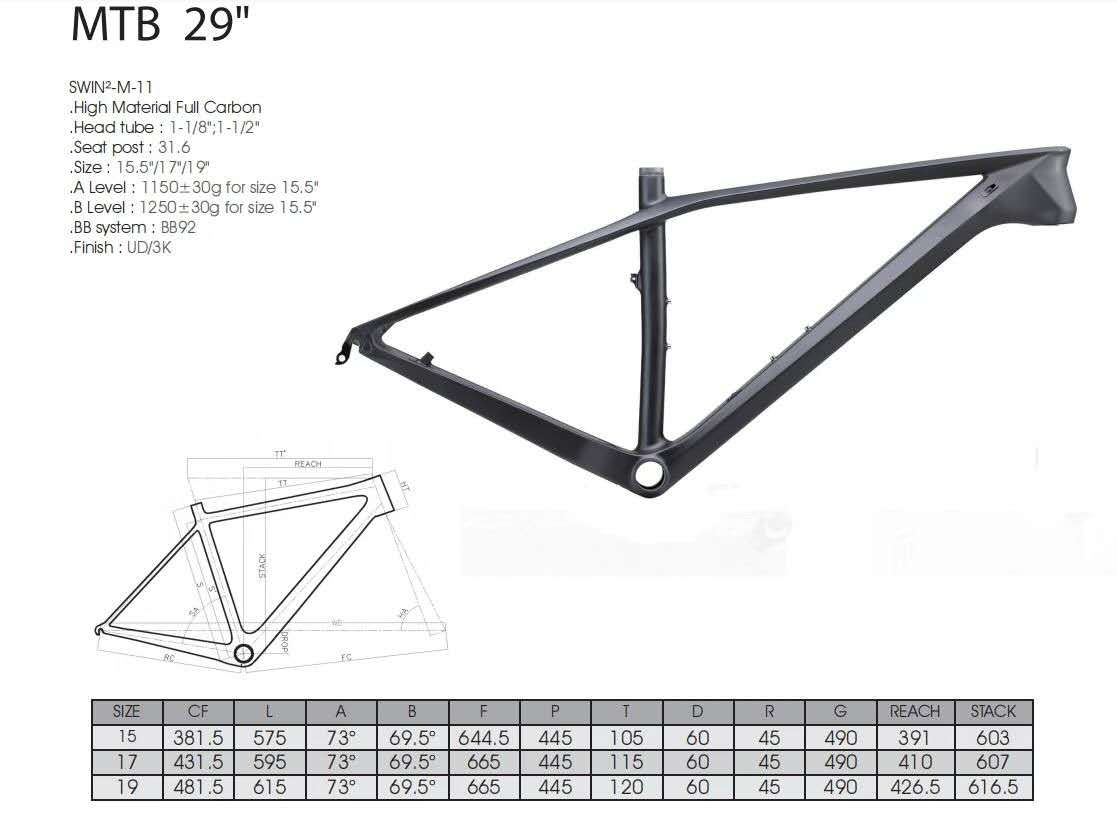 RINOS Gaia2.0 Carbono MTB Shimano Deore 12 velocidades 19 pulgadas rigida Rockshox