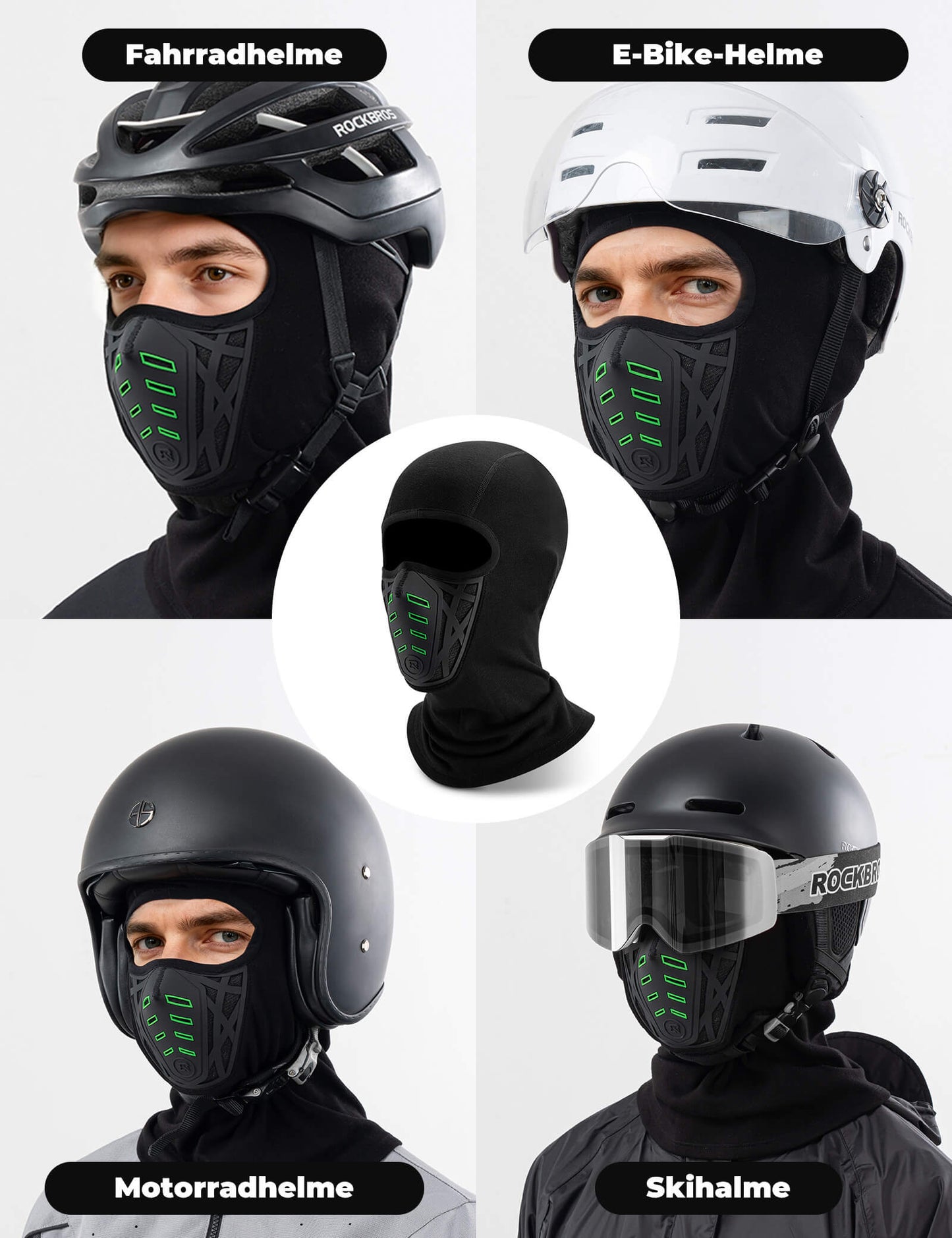 Capucha de lastre multifuncional, a prueba de viento y polvo, transpirable con protección para el cuello, ROCKBROS