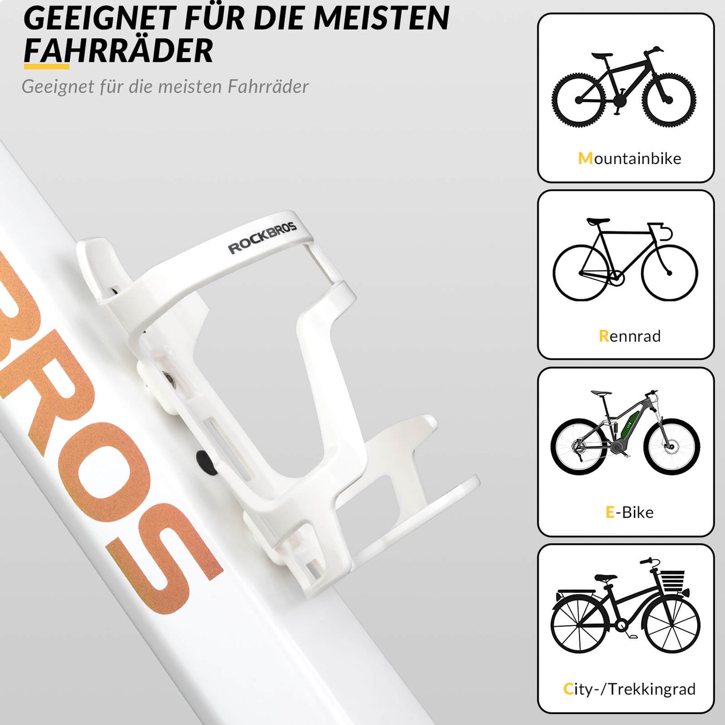 Portabotellas, accesorio para bicicleta, ligero, resistente, ROCKBROS