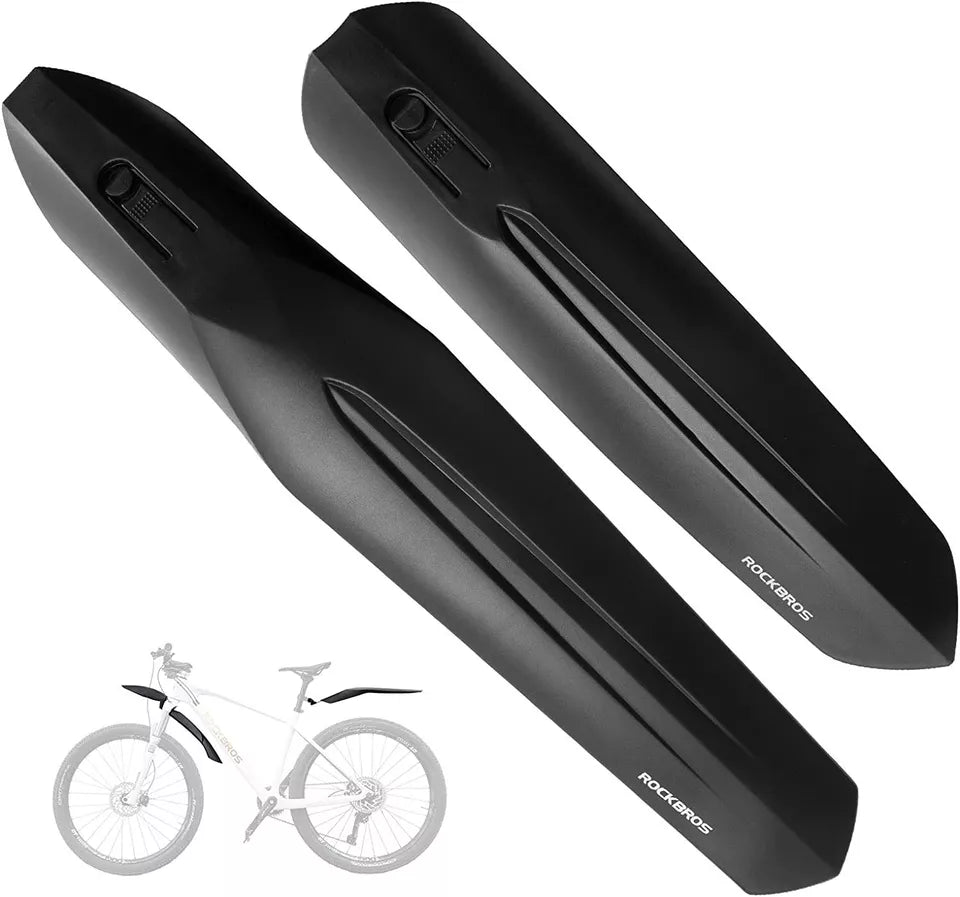 Juego de guardabarros de bicicleta ROCKBROS delantero + guardabarros trasero de bicicleta para MTB de 22-24 pulgadas