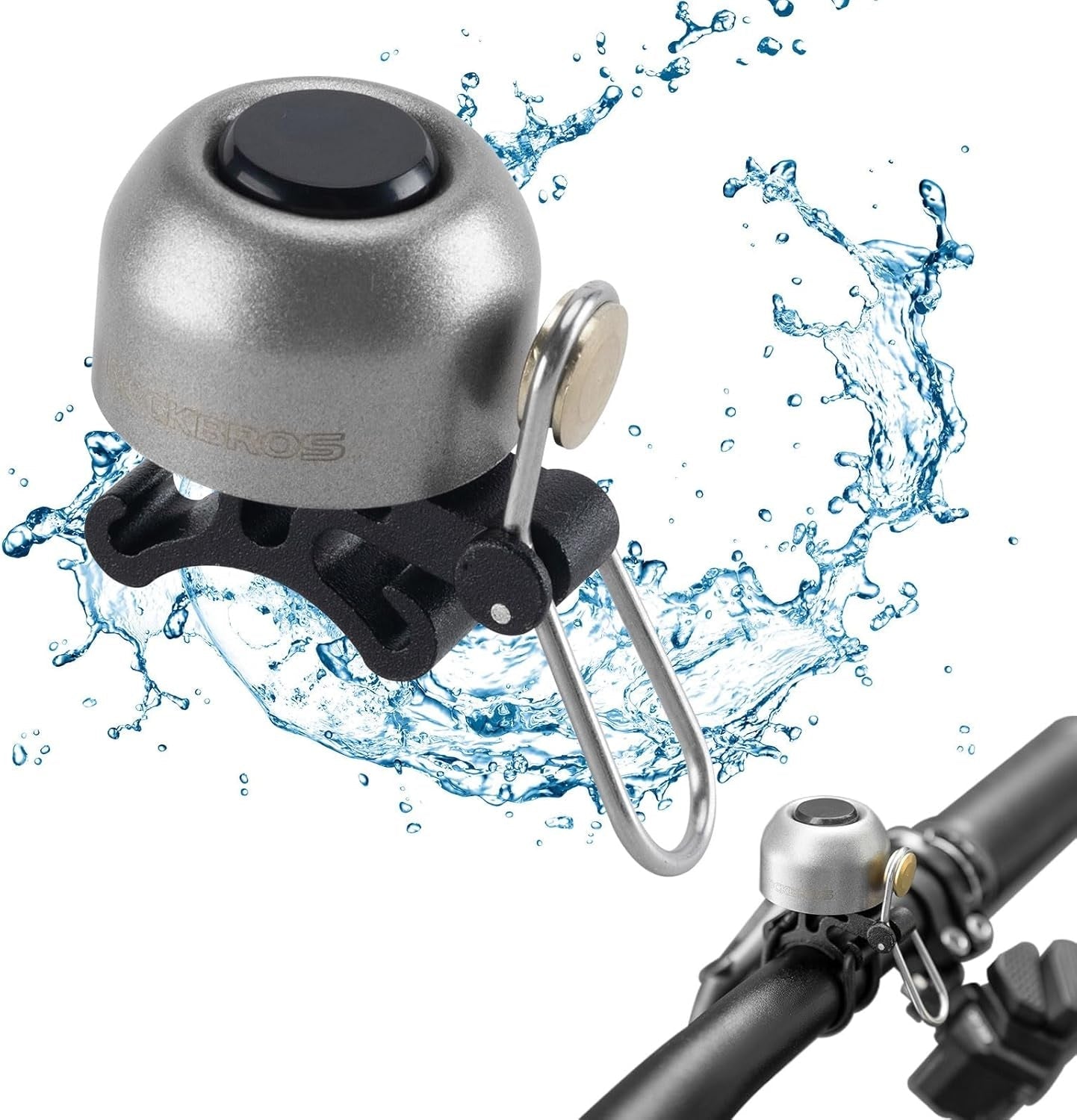 ROCKBROS Timbre de Bicicleta Manillar clásico, Bicicleta de montaña Retro Timbre de Bicicleta Timbre Fuerte Bicicleta Timbre de Bicicleta de Cobre para 22-34 mm