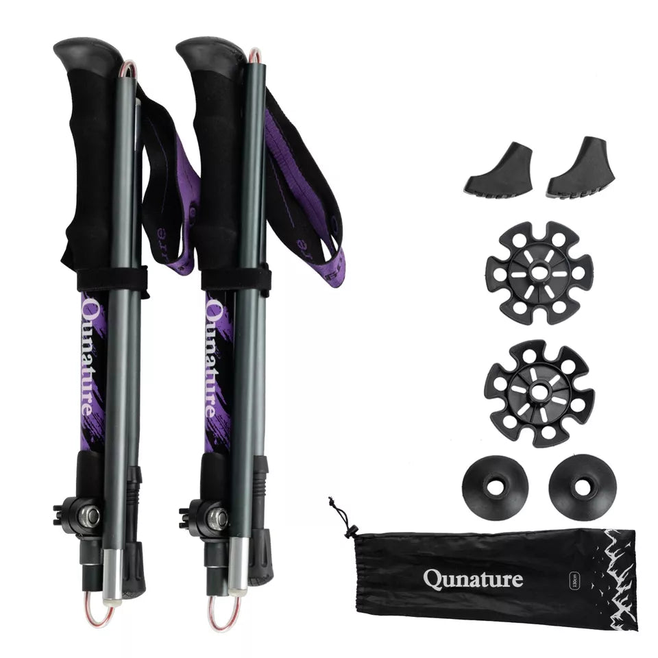 Bastones de trekking Qunature bastones de senderismo 7075 aluminio 130cm
