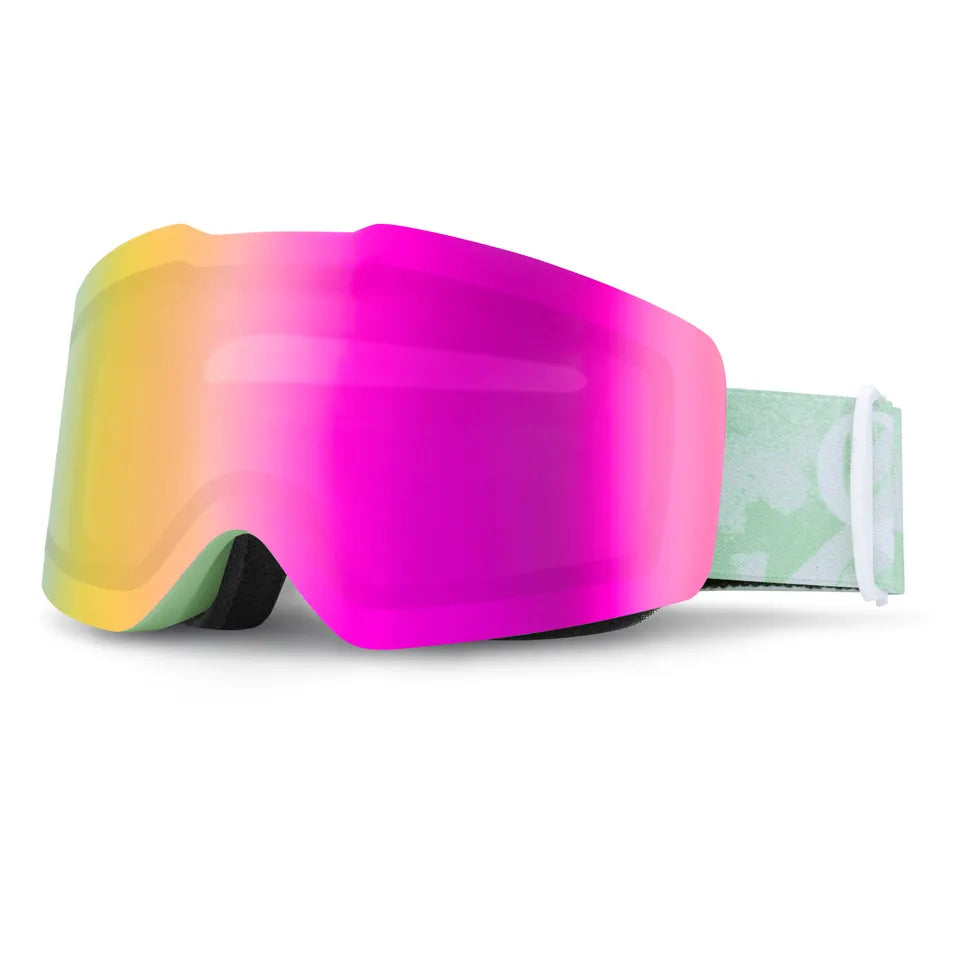 Qunature Gafas de esquí sin Marco Gafas de Snowboard UV400 Gafas antivaho Unisex