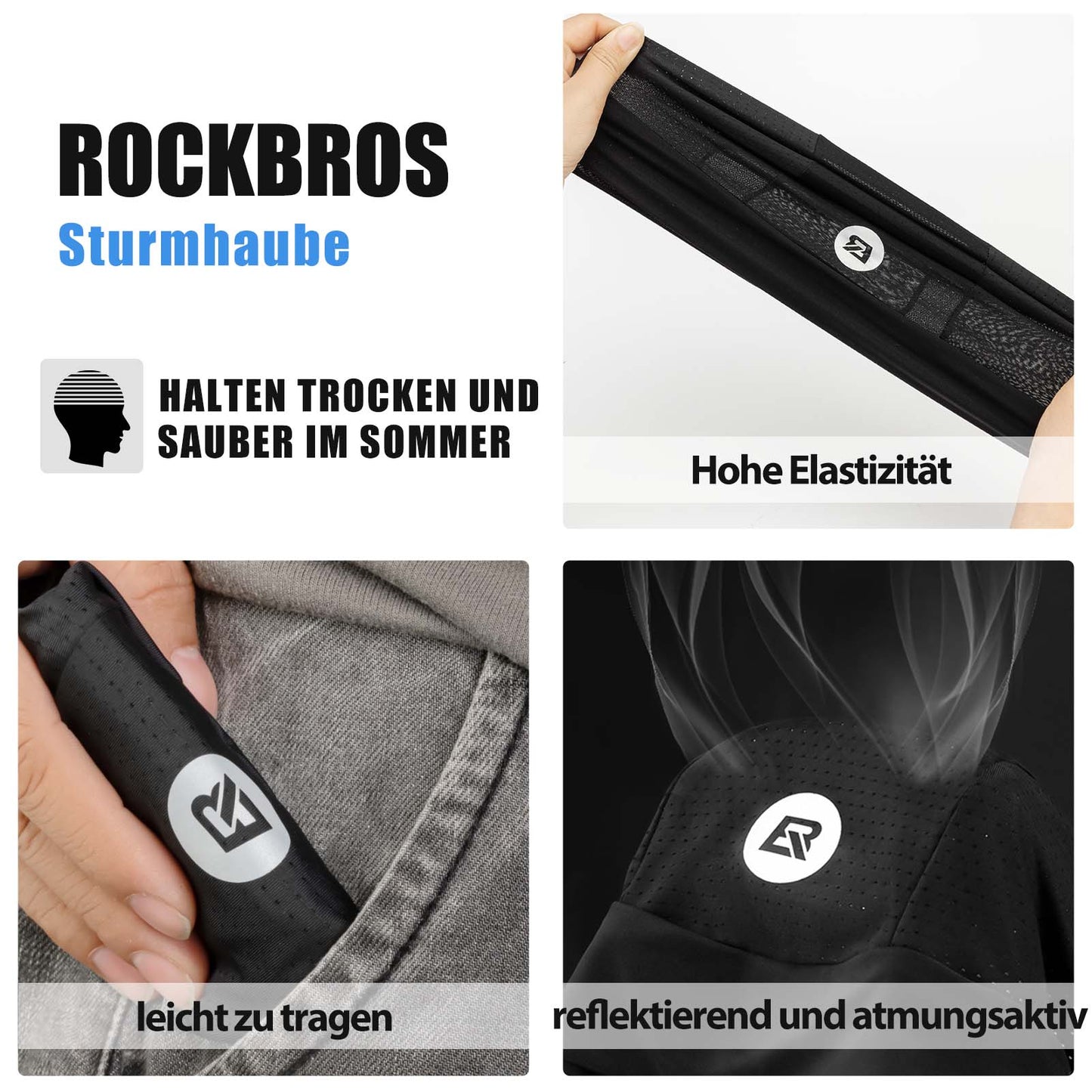 Gorra de ciclismo de verano con protección UV para hombre, talla 50-64 cm, ROCKBROS