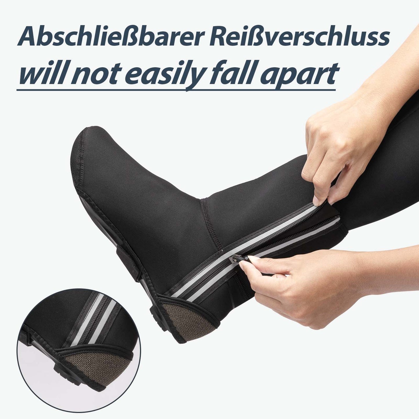 Cubrezapatillas de ciclismo de invierno, cubrezapatillas cálidos para ciclismo, negro, ROCKBROS