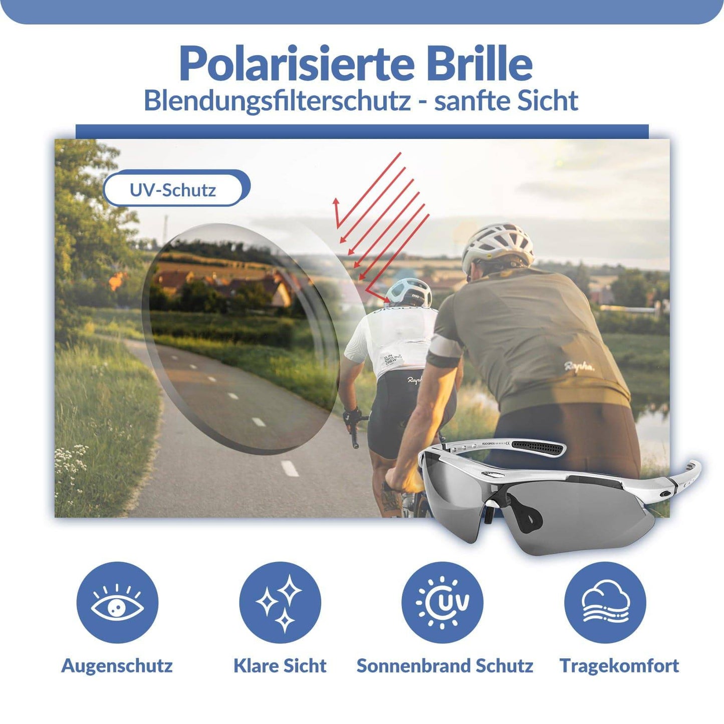 Gafas de ciclismo, gafas fotocromáticas, gafas de sol, protección UV 400, ROCKBROS