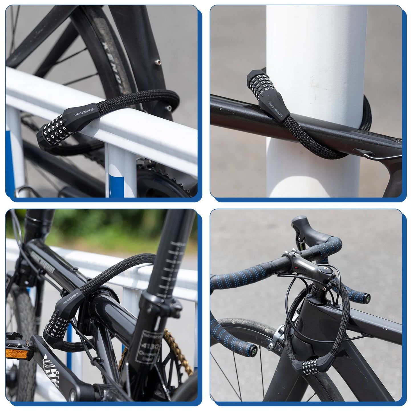 Candado de bicicleta con combinación de 5 dígitos ROCKBROS