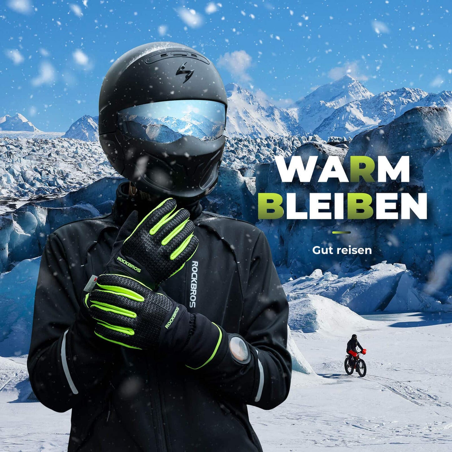 Guantes Guantes de ciclismo Pantalla táctil Thinsulate Guantes de esquí ROCKBROS