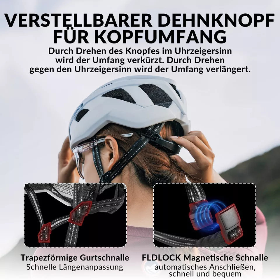 ROCKBROS casco de bicicleta bicicleta de carretera PC + EPS 54-58 cm casco de bicicleta mujeres hombres absorción de impactos