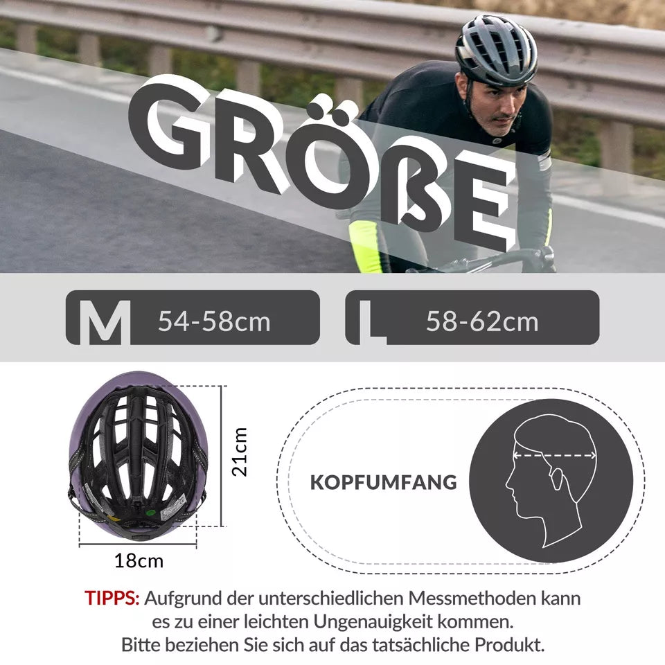 ROCKBROS casco de bicicleta bicicleta de carretera PC + EPS 54-58 cm casco de bicicleta mujeres hombres absorción de impactos