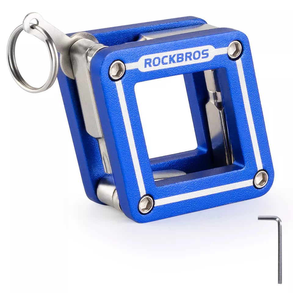 Herramienta multifuncional de bicicleta ROCKBROS 8 en 1 reparación de herramientas plegables