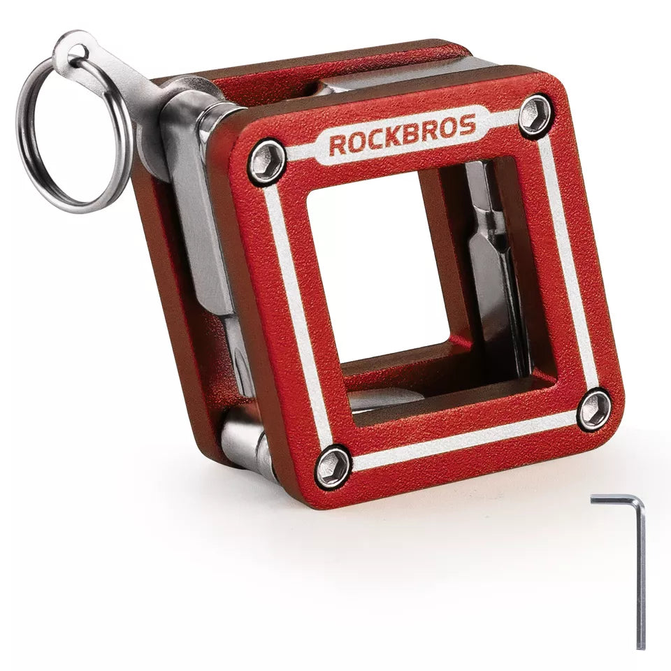 Herramienta multifuncional de bicicleta ROCKBROS 8 en 1 reparación de herramientas plegables