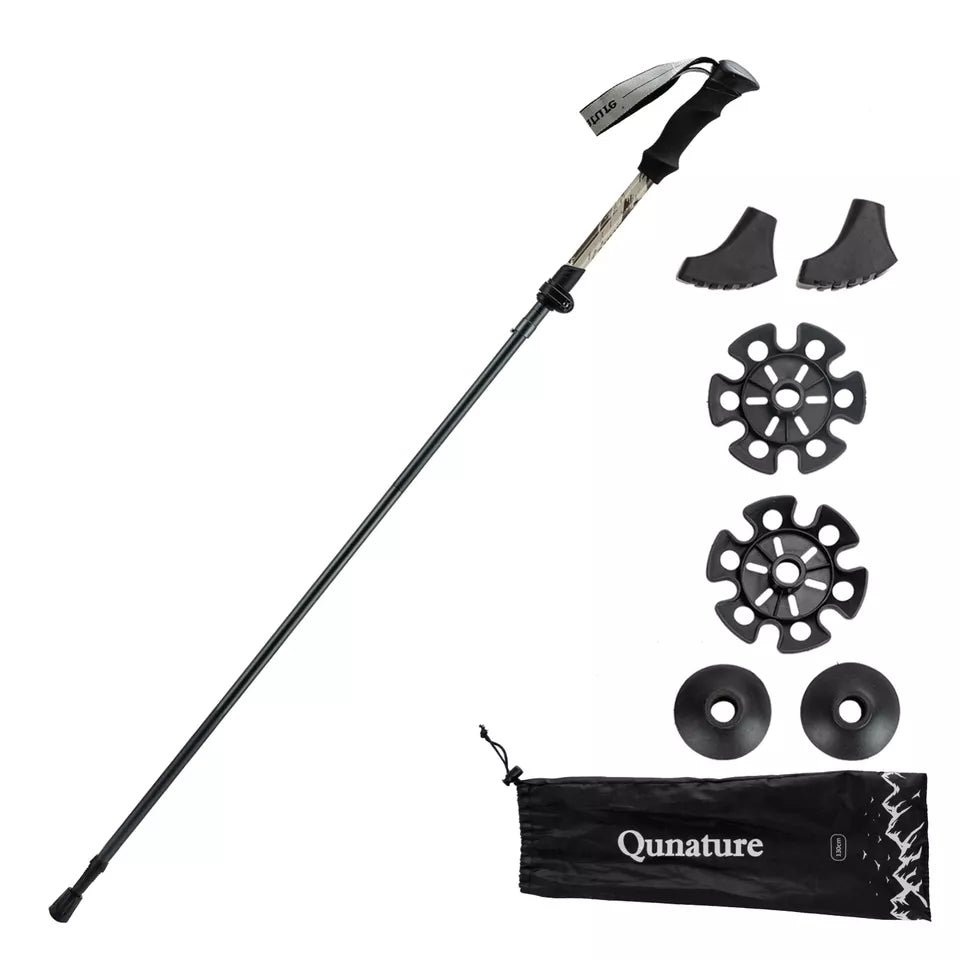 Bastones de trekking Qunature bastones de senderismo 7075 aluminio 130cm