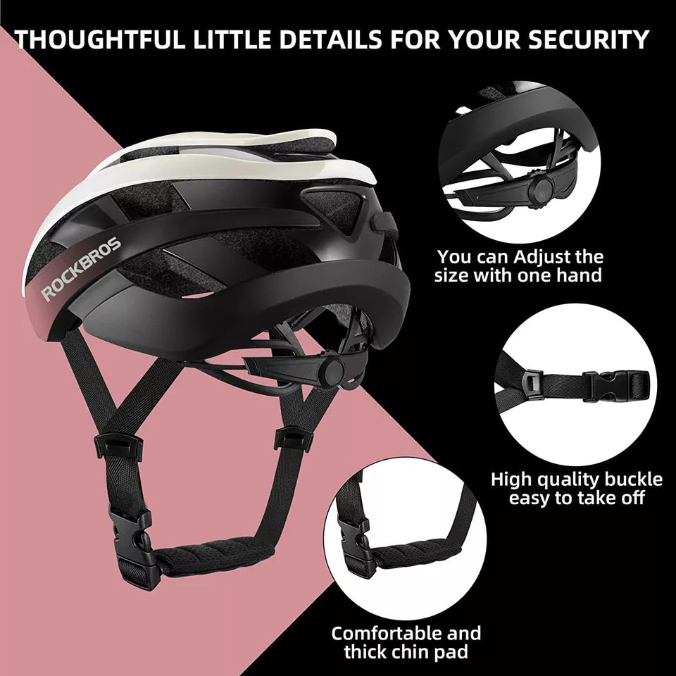 Casco de bicicleta ROCKBROS para mujeres y hombres casco de ciclismo casco protector de 4 colores M/L 55-61 cm
