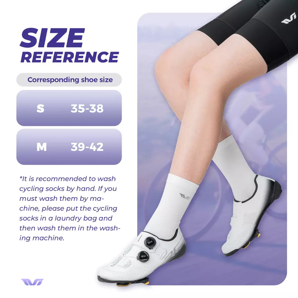 ROCKBROS TVI calcetines de bicicleta para mujer, calcetines deportivos largos para ciclismo, S/M, ligeros
