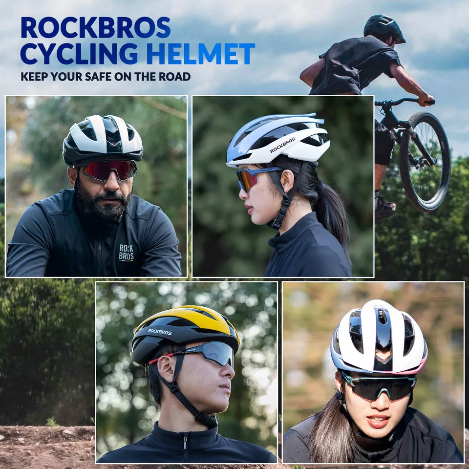Casco de bicicleta ROCKBROS para mujeres y hombres casco de ciclismo casco protector de 4 colores M/L 55-61 cm