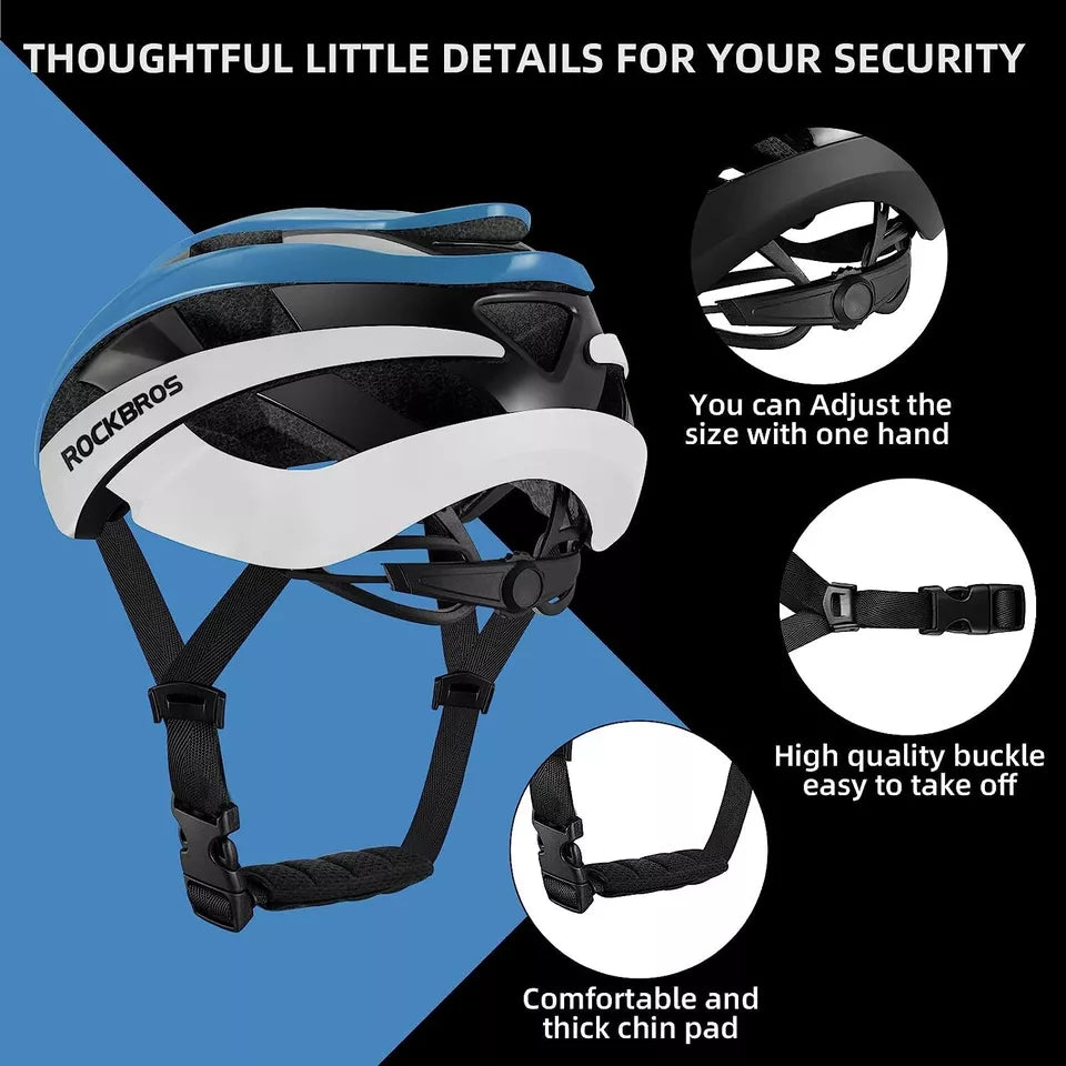 Casco de bicicleta ROCKBROS para mujeres y hombres casco de ciclismo casco protector de 4 colores M/L 55-61 cm
