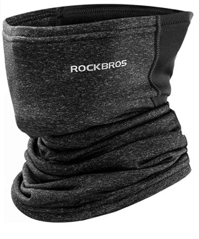 ROCKBROS Bufanda Multifuncional Medio Pasamontañas Calentador de Cuello Bufanda Cálida Invernal Cubre Cara Transpirable