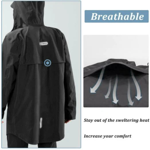 ROCKBROS Chubasquero Impermeable Cortaviento Mujer Hombre