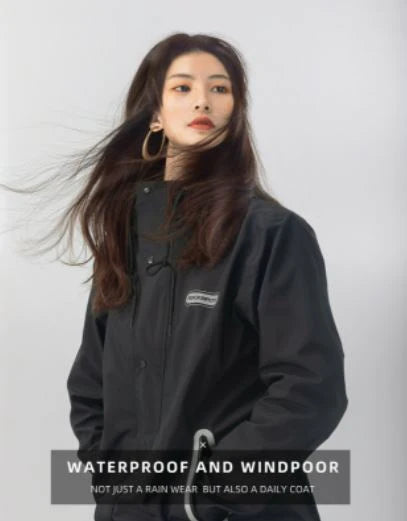 ROCKBROS Chubasquero Impermeable Cortaviento Mujer Hombre