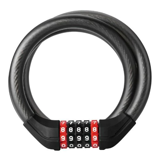 ROCKBROS candado de bicicleta 120cm/180 cm con combinación de 5 piezas acero