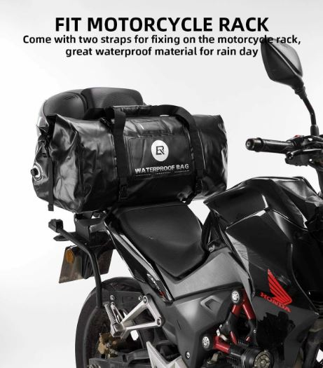 ROCKBROS Bolsa de moto impermeable 20L/40L Bolsa de transporte PVC