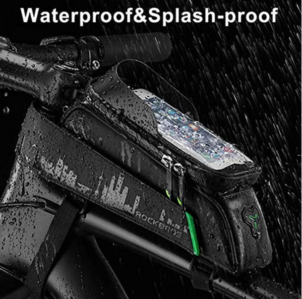 ROCKBROS 029 Bolsa de marco para bicicleta Funda impermeable para teléfono móvil con pantalla táctil de hasta 5.8 pulgadas