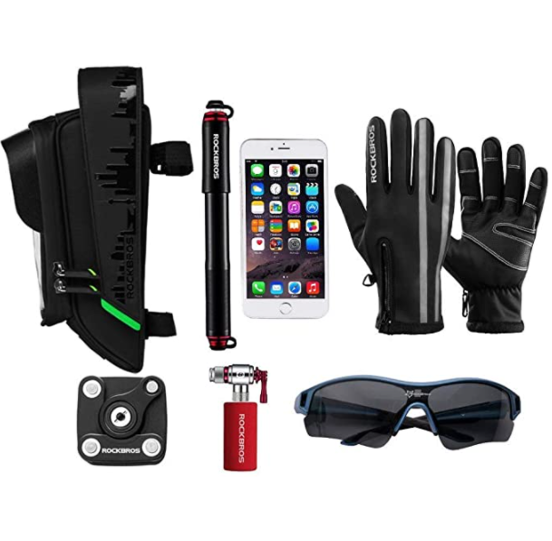 ROCKBROS 029 Bolsa de marco para bicicleta Funda impermeable para teléfono móvil con pantalla táctil de hasta 5.8 pulgadas
