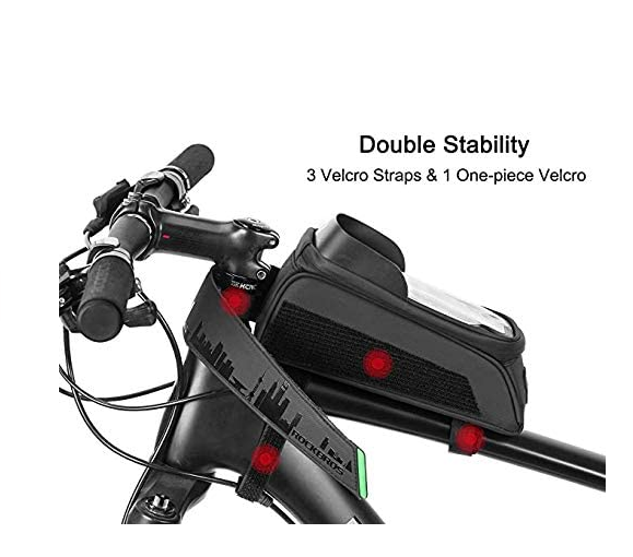 ROCKBROS 029 Bolsa de marco para bicicleta Funda impermeable para teléfono móvil con pantalla táctil de hasta 5.8 pulgadas