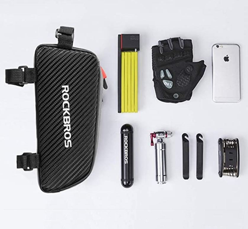 ROCKBROS 039BK bolsa para cuadro de bicicleta aprox.1L para teléfono móvil