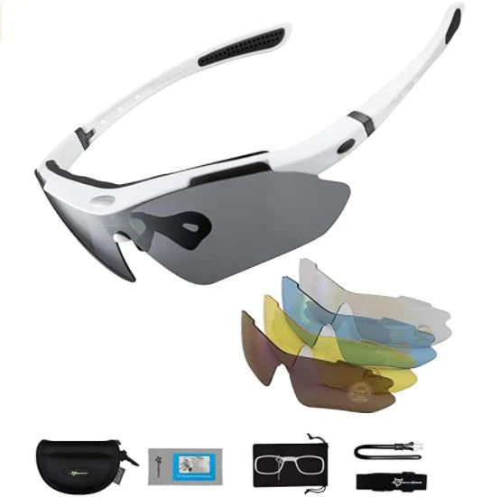ROCKBROS 10001 Gafas Deportivas Polarizadas con 5 Lentes Intercambiables Gafas de Ciclismo