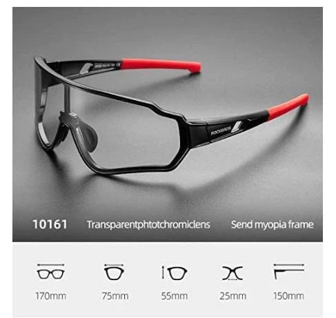 ROCKBROS 10161 Gafas de sol fotocromáticas Bicicleta Protección UV400