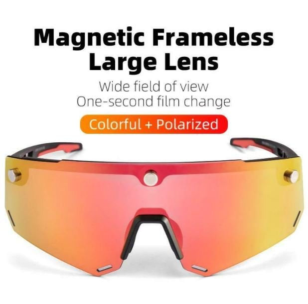 Rockbros 2 en 1 gafas de sol polarizadas Gafas deportivas magnéticas Lente intercambiable