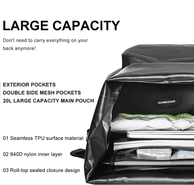 ROCKBROS AS-001-2BK Bolsa para bicicletas 20-27L