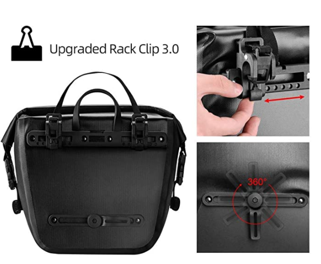 ROCKBROS AS-003-1BK Bolsa de transporte delantera/trasera 12-16L