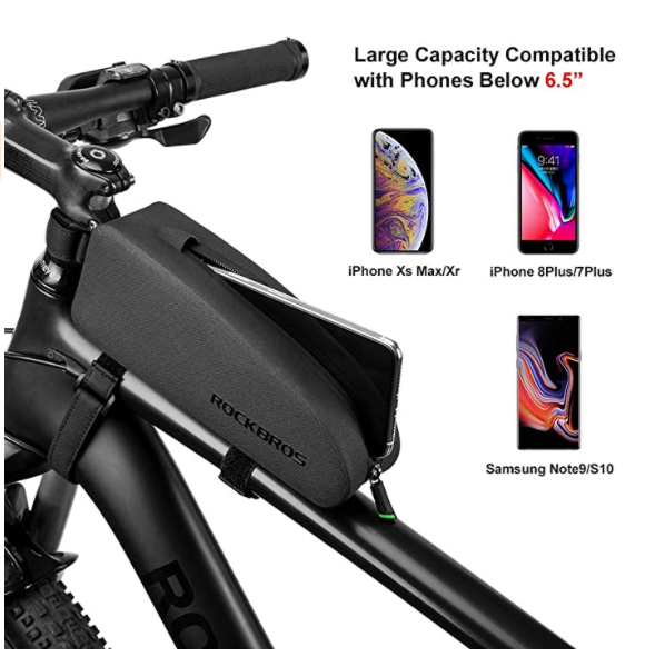 ROCKBROS AS-019 Bolsa para marco de bicicleta 1L con 1x cremallera